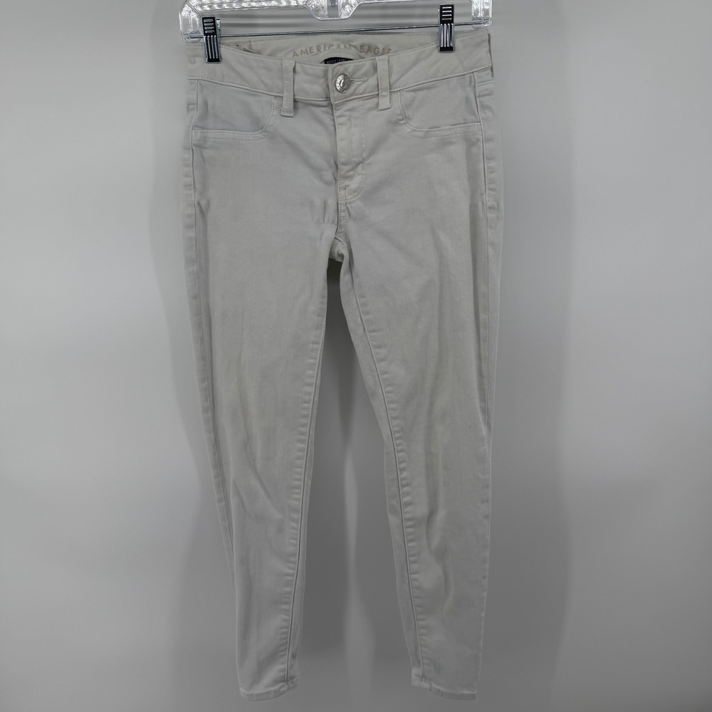 American Eagle Outfitters Womens Skinny Jeans Light Gray Ne(X)t Level Stretch 00